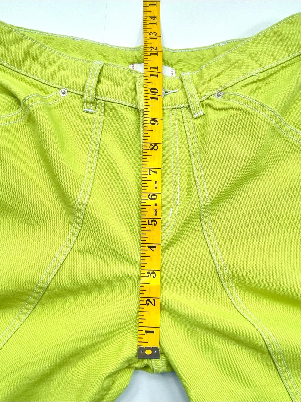 BDG Women's Lime Green Cargo Wide-Leg Baggy Pants Embroidered Baby Girl Size 0 - Picture 13 of 14